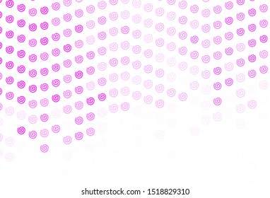 Light Pink vector background with wry lines. Colorful geometric sample with gradient lines.  Colorful wave pattern for your design.