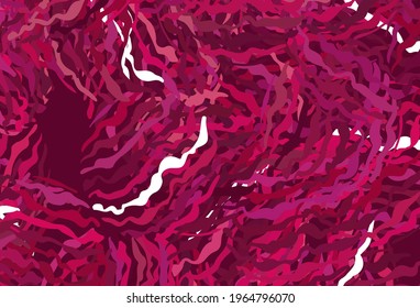 Light Pink vector background with wry lines. Colorful illustration in abstract style with gradient. A sample for your ideas.