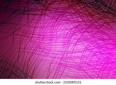 Light Pink vector background with wry lines. Colorful illustration in abstract style with gradient. Pattern for your business design.