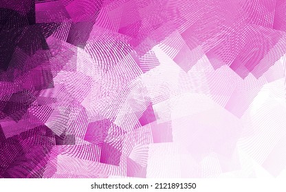 Light Pink vector background with wry lines. Shining colorful illustration in simple curve style. Abstract design for your web site.