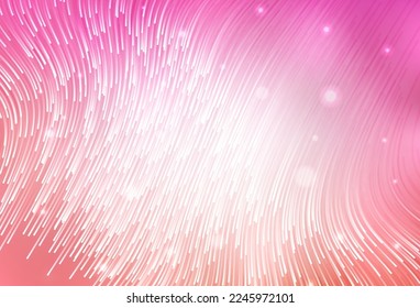 Fondo vectorial rosa claro con líneas irregulares. Ilustración abstracta de gradiente moderno con líneas de banda. Patrón para el diseño de su negocio.