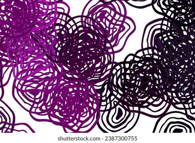 Light Pink vector background with wry lines. Creative illustration in halftone style with gradient. Template for cell phone screens.