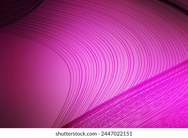 Light Pink vector background with wry lines. A circumflex abstract illustration with gradient. Pattern for your design.