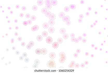 Light Pink vector background with xmas snowflakes. Modern geometrical abstract illustration with crystals of ice. New year design for your ad, poster, banner.