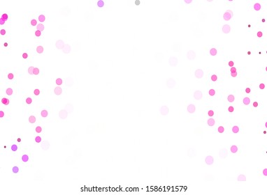 Light Pink vector background with xmas snowflakes. Shining colorful illustration with snow in christmas style. Pattern for new year leaflets.