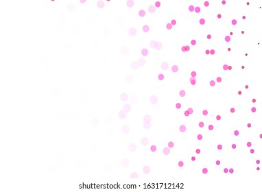 Light Pink vector background with xmas snowflakes. Colorful decorative design in xmas style with snow. Pattern for new year leaflets.
