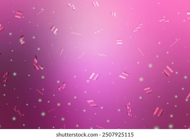 Light Pink vector background in Xmas style. A Smart Illustration with gradient Christmas elements. Pattern for ads, poster, banner of books.