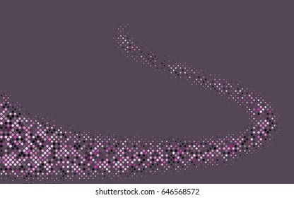 Light Pink vector banner with circles, spheres. Abstract spots. Background of Art bubbles in halftone style with colored gradient.