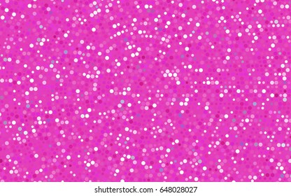Light Pink vector banner with circles, spheres. Abstract spots. Background of Art bubbles in halftone style with colored gradient.