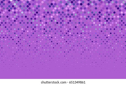 Light Pink vector banner with circles, spheres. Abstract spots. Background of Art bubbles in halftone style with colored gradient.