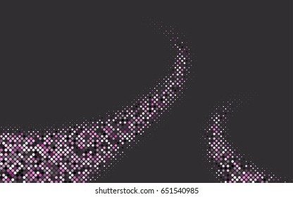 Light Pink vector banner with circles, spheres. Abstract spots. Background of Art bubbles in halftone style with colored gradient.