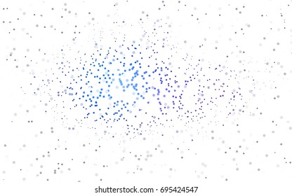 Light Pink vector banner with circles, spheres. Abstract spots. Background of Art bubbles in halftone style with colored gradient.