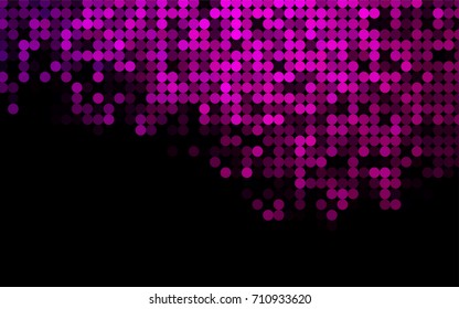 Light Pink vector banner with circles, spheres. Abstract spots. Background of Art bubbles in halftone style with colored gradient.