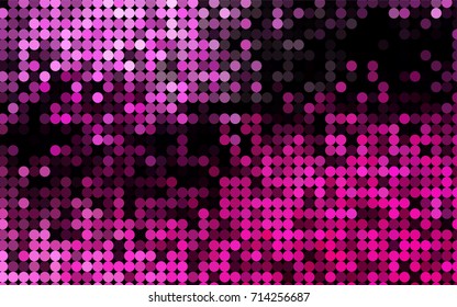 Light Pink vector banner with circles, spheres. Abstract spots. Background of Art bubbles in halftone style with colored gradient.