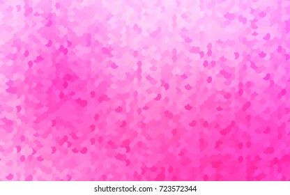 Light Pink vector banner with circles, spheres. Abstract spots. Background of Art bubbles in halftone style with colored gradient.