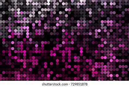 Light Pink vector banner with circles, spheres. Abstract spots. Background of Art bubbles in halftone style with colored gradient.