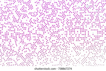 Light Pink vector banner with circles, spheres. Abstract spots. Background of Art bubbles in halftone style with colored gradient.
