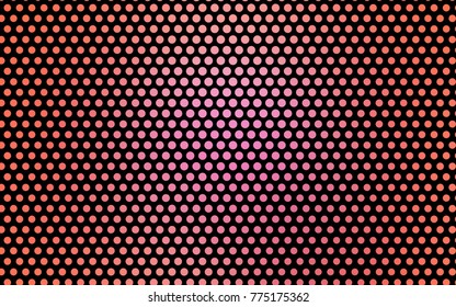 Light Pink vector banner with circles, spheres. Abstract spots. Background of Art bubbles in halftone style with colored gradient.