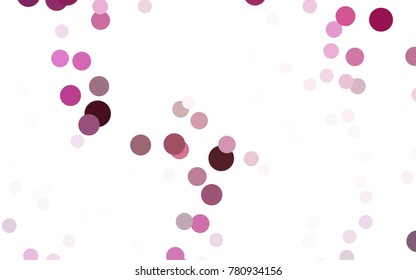 Light Pink vector banner with circles, spheres. Abstract spots. Background of Art bubbles in halftone style with colored gradient.