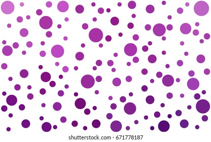 Light Pink vector banner set of circles, spheres. Donuts Background. Creative Design Templates. Technology halftone illustration.