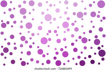Light Pink vector banner set of circles, spheres. Donuts Background. Creative Design Templates. Technology halftone illustration.