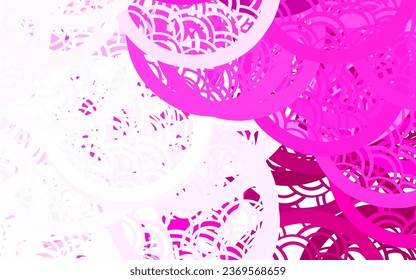 Light Pink vector Beautiful colored illustration with blurred circles in nature style. Modern abstract illustration with colorful water drops. Smart design for business ads.