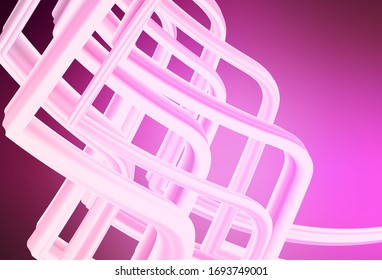 Light Pink vector blurred shine abstract background. Creative illustration in halftone style with gradient. Background for a cell phone.