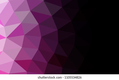 Light Pink vector blurry hexagon blurry triangle. Creative geometric illustration in Origami style with gradient. The elegant pattern can be used as part of a brand book.