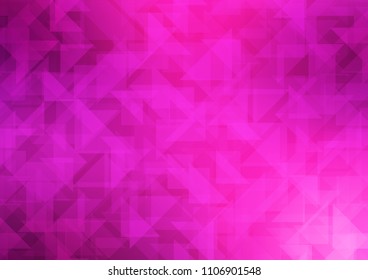 Light Pink vector blurry hexagon texture. Shining illustration, which consist of triangles. Brand new style for your business design.