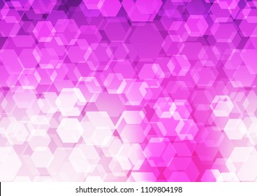 Light Pink vector blurry hexagon template. Creative geometric illustration in Origami style with gradient. The polygonal design can be used for your web site.