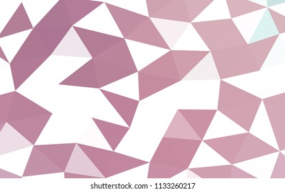 Light Pink vector blurry hexagon blurry triangle. A vague abstract illustration with gradient. Brand new style for your business design.