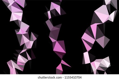 Light Pink vector blurry hexagon template. A vague abstract illustration with gradient. Triangular pattern for your business design.