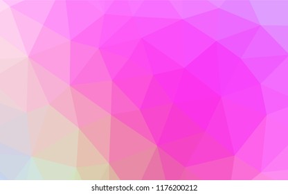 Light Pink vector blurry hexagon texture. Shining illustration, which consist of triangles. A new texture for your design.