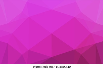 Light Pink vector blurry hexagon texture. Shining illustration, which consist of triangles. The completely new template can be used for your brand book.