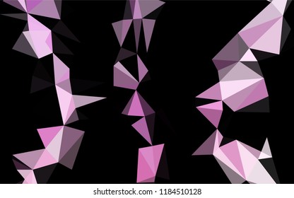 Light Pink vector blurry hexagon texture. Modern geometrical abstract illustration with gradient. Triangular pattern for your business design.