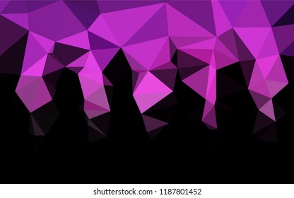 Light Pink vector blurry hexagon pattern. Geometric illustration in Origami style with gradient.  Brand new design for your business.