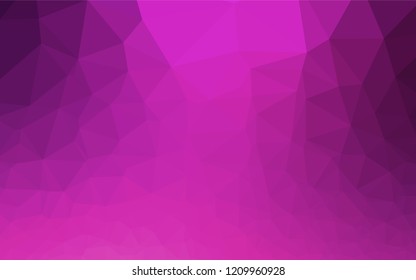 Light Pink vector blurry hexagon template. Shining illustration, which consist of triangles. The template can be used as a background for cell phones.