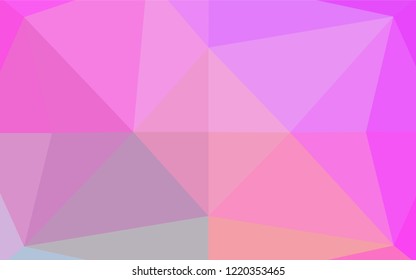 Light Pink vector blurry hexagon pattern. A completely new color illustration in a vague style. A new texture for your design.