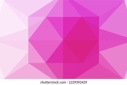 Light Pink vector blurry hexagon texture. Brand new colored illustration in blurry style with gradient. The polygonal design can be used for your web site.