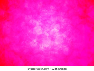 Light Pink vector blurry hexagon background. Geometric illustration in Origami style with gradient.  The elegant pattern can be used as part of a brand book.