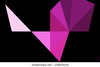 Light Pink vector blurry hexagon pattern. Shining illustration, which consist of triangles. Brand new style for your business design.