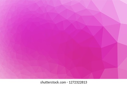 Light Pink vector blurry hexagon pattern. Geometric illustration in Origami style with gradient.  Triangular pattern for your business design.