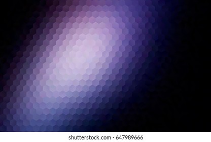 Light Pink vector blurry hexagon background design. Geometric background in Origami style with gradient. 