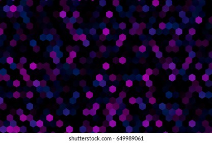 Light Pink vector blurry hexagon background design. Geometric background in Origami style with gradient. 