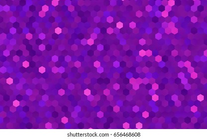 Light Pink vector blurry hexagon background design. Geometric background in Origami style with gradient. 