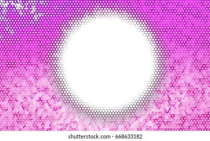 Light Pink vector blurry hexagon background design. Geometric background in Origami style with gradient. 