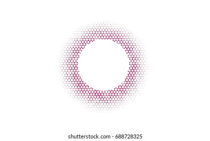 Light Pink vector blurry hexagon background design. Geometric background in Origami style with gradient. 