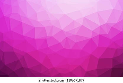 Light Pink vector blurry low poly template. Shining illustration, which consist of triangles. The completely new template can be used for your brand book.