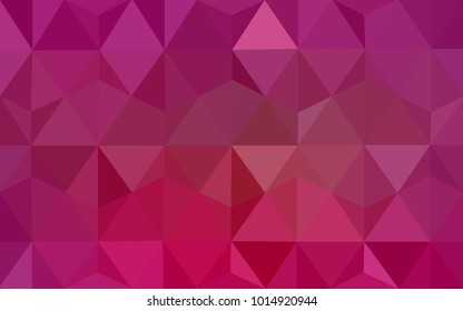Light Pink vector blurry triangle background design. Geometric background in Origami style with gradient. 