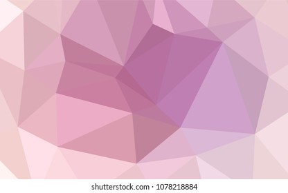 Light Pink vector blurry triangle texture. Geometric illustration in Origami style with gradient.  A completely new template for your business design.